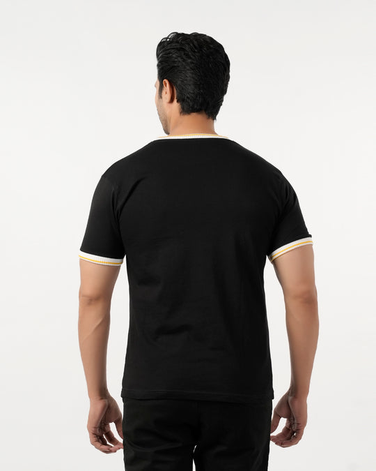 Eminent Men's Half Sleeves T-Shirt - Black
