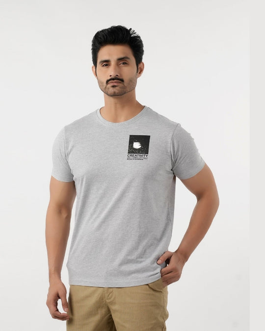 Eminent Men's Round Neck Half Sleeves Printed T-Shirt