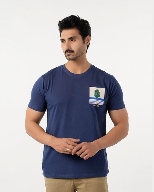 Eminent Men's Round Neck Half Sleeves Printed T-Shirt