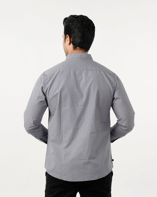 Eminent Men's Casual Printed Shirt - Navy Blue