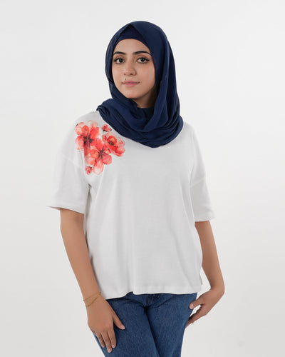 Eminent Women's Half Sleeves T-Shirt - White