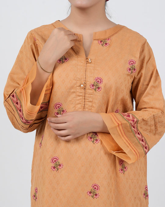 Eminent Women's Embroidered 03 Pcs Shalwar Suits - Brown