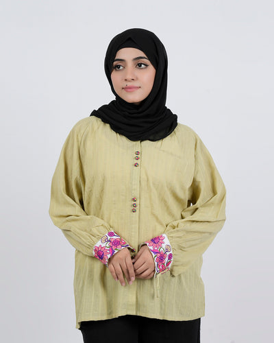 Eminent Women's Embroidered Western Top - Green