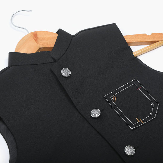 Eminent Boys Fancy Waistcoat - Black, Boys Waistcoats, Eminent, Chase Value