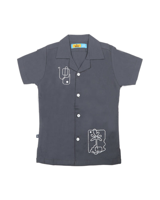 Eminent Boys Half Sleeves Causal Shirt - Dark Grey, Boys Shirts, Eminent, Chase Value