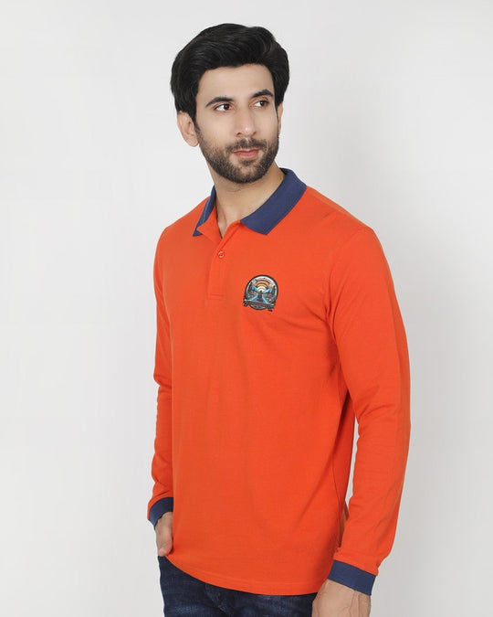 Eminent Men's Full Sleeves Polo T-Shirt - Maroon, Men's T-Shirts & Polos, Eminent, Chase Value