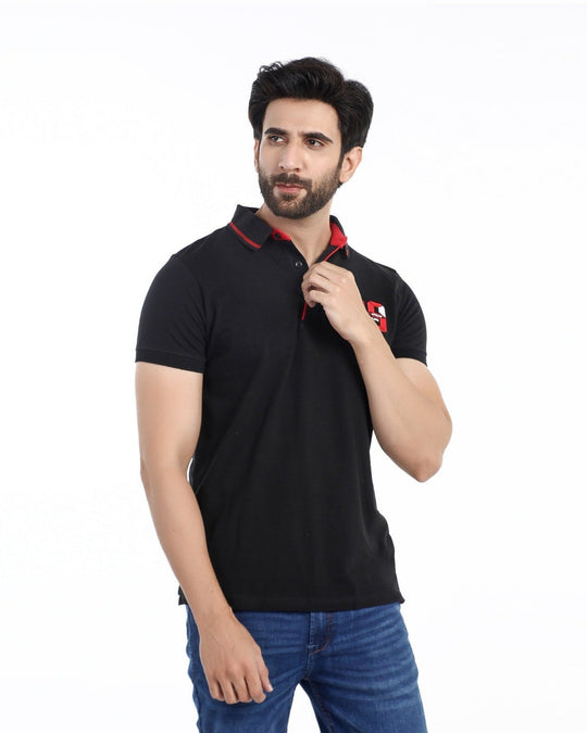 Eminent Men's Half Sleeves Polo T-Shirt - Black, Men's T-Shirts & Polos, Eminent, Chase Value