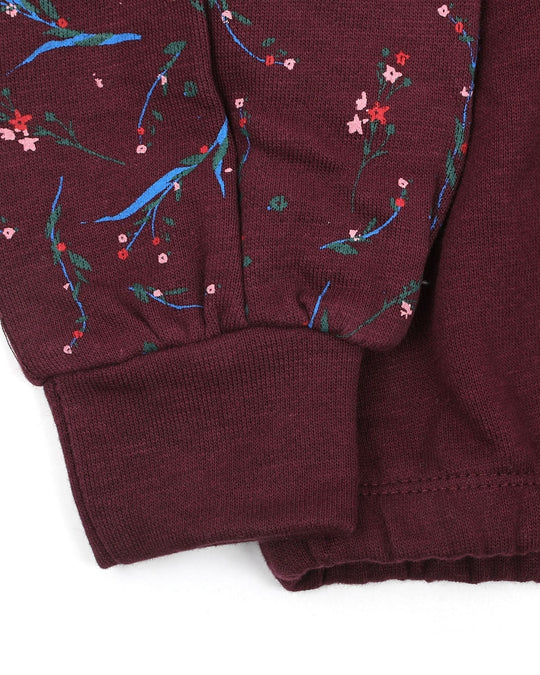 Eminent Girls Full Sleeves T-Shirt - Maroon, Girls T-Shirts, Eminent, Chase Value