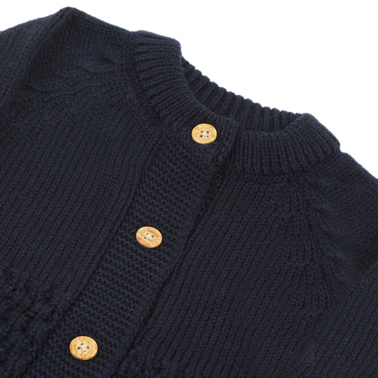 Eminent Newborn Girls Full Sleeves Romper - Navy Blue, Newborn Girls Rompers, Eminent, Chase Value