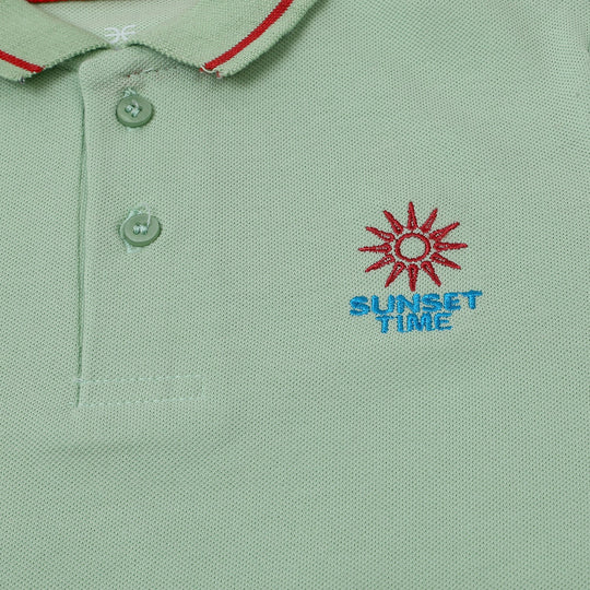 Eminent Boys Half Sleeves Polo T-Shirt - Greyish Green, Boys T-Shirts, Eminent, Chase Value