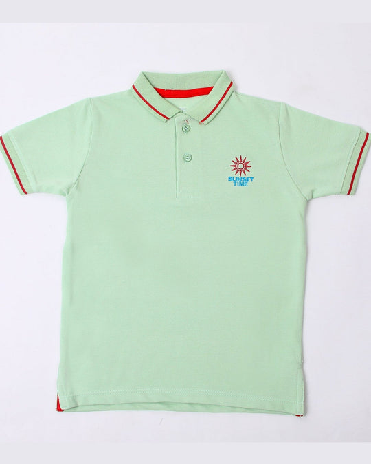 Eminent Boys Half Sleeves Polo T-Shirt - Greyish Green, Boys T-Shirts, Eminent, Chase Value