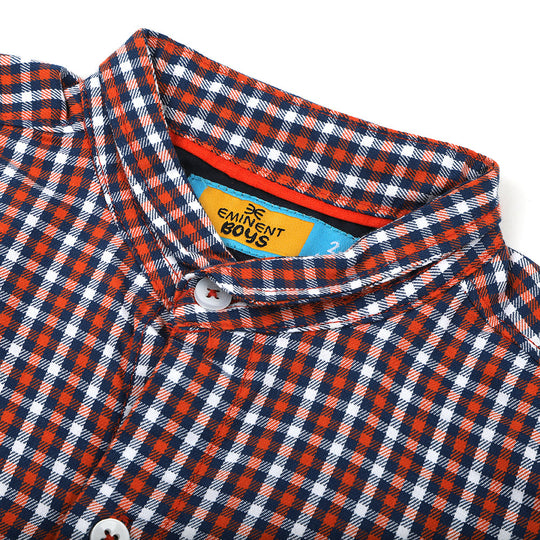 Eminent Boys Full Sleeves Casual Check Shirt - Rust, Boys Shirts, Eminent, Chase Value