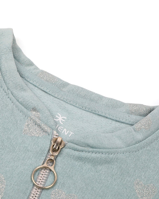 Eminent Girls Full Sleeves Sweat Shirt - Green, Girls Hoodies & Sweat Shirts, Eminent, Chase Value