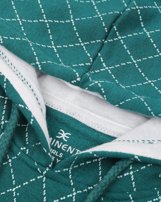 Eminent Girls Full Sleeves Hoodie Jacket - Dark Green, Girls Hoodies & Sweat Shirts, Eminent, Chase Value
