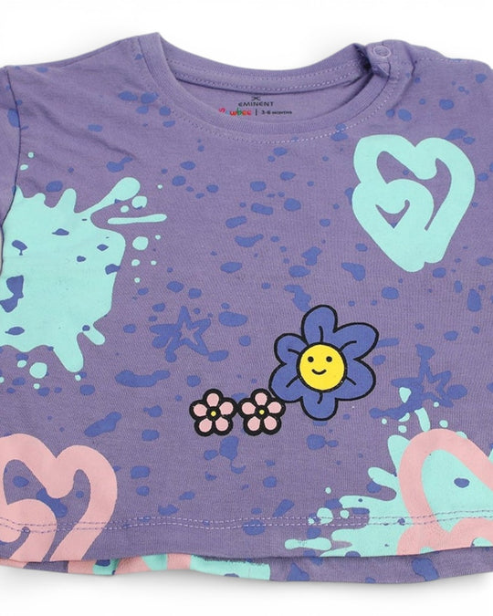 Eminent Newborn Girls Half Sleeves T-Shirt - Day Break