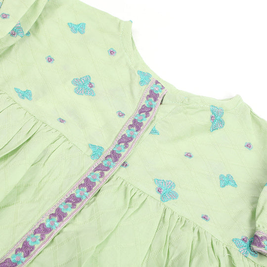 Eminent Girls Embroidered Stitched Shalwar Suit - Mint Green, Girls Shalwar Kameez, Eminent, Chase Value