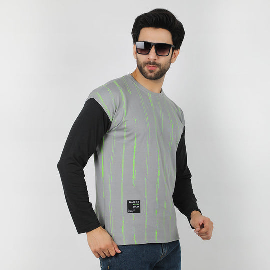 Eminent Men's Round Neck Full Sleeves T-Shirt - Frost Grey, Men's T-Shirts & Polos, Eminent, Chase Value