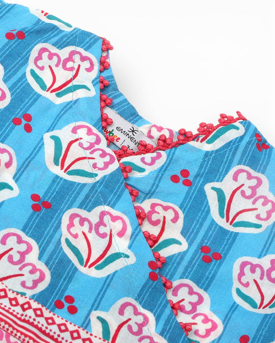 Eminent Newborn Girls Shalwar Suit - Blue