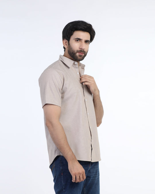 Eminent Men's Casual Half Sleeves Shirt - Beige, Men's Shirts, Eminent, Chase Value