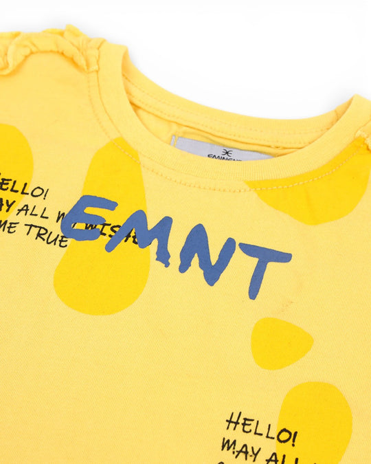 Eminent Newborn Girls Half Sleeves T-Shirt