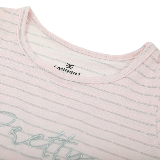 Eminent Girls Half Sleeves T-Shirt - Pink, Girls T-Shirts, Eminent, Chase Value