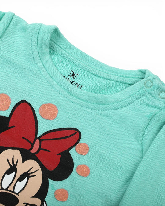 Eminent Newborn Girls Full Sleeves T-Shirt - Mint Green