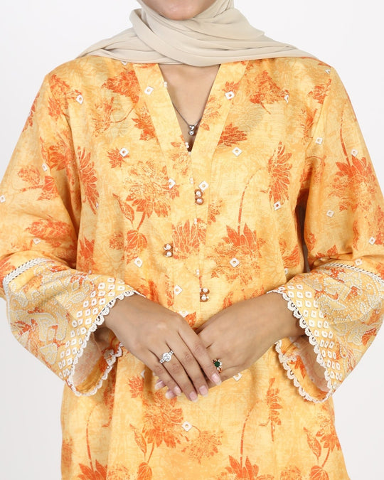 Eminent Printed Kurti-Mustard, Women Ready Kurtis, Eminent, Chase Value