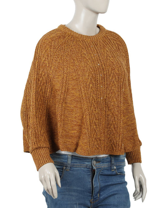 Eminent Girls Full Sleeves Sweater - Camel, Girls Sweaters, Eminent, Chase Value