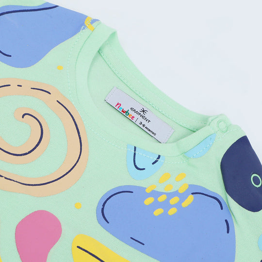 Eminent Newborn Girls Half Sleeves Suit - Lime Green, Newborn Girls Sets & Suits, Eminent, Chase Value