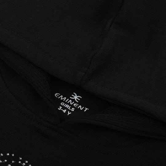 Eminent Girls Full Sleeves Hoodie Jacket - Black, Girls Hoodies & Sweat Shirts, Eminent, Chase Value