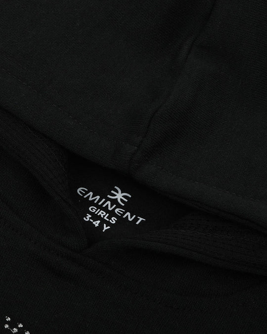Eminent Girls Full Sleeves Hoodie Jacket - Black, Girls Hoodies & Sweat Shirts, Eminent, Chase Value
