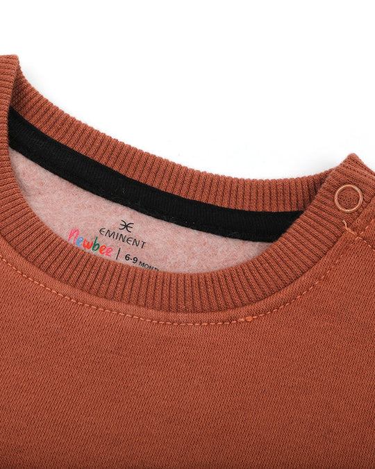 Eminent Newborn Boys Full Sleeves SweatShirt - Brown, Newborn Boys Shirts & T-Shirts, Eminent, Chase Value