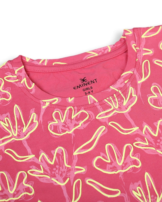 Eminent Girls Half Sleeves T-Shirt - Pink, GirlsT-shirt, Eminent, Chase Value