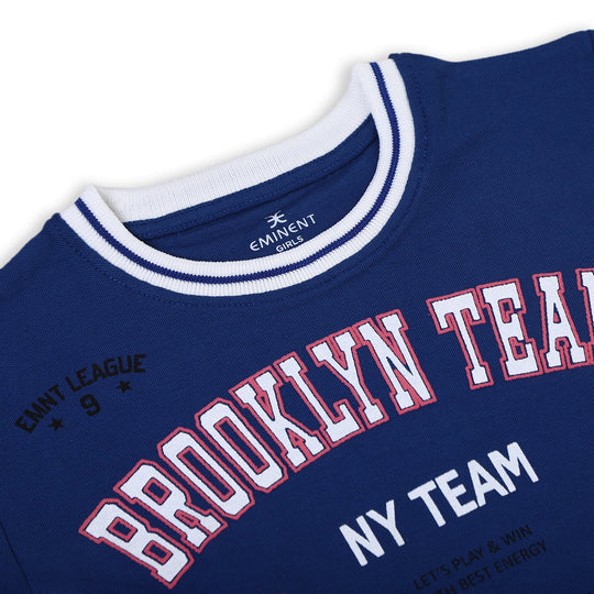 Eminent Girls Half Sleeves T-Shirt - Royal Blue, Girls T-Shirts, Eminent, Chase Value