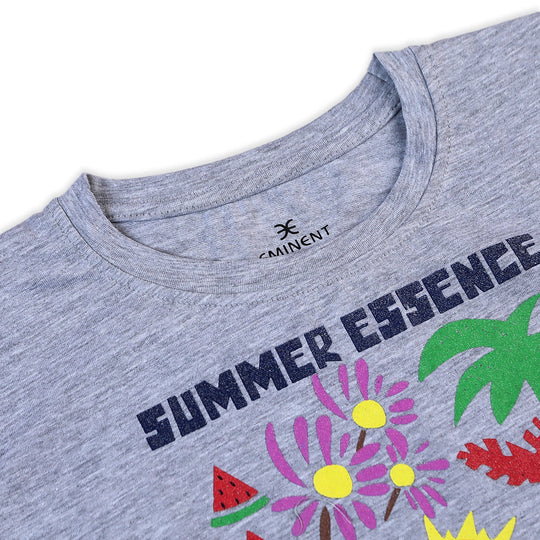 Eminent Girls Half Sleeves T-Shirt - Ash Grey, Girls T-Shirts, Eminent, Chase Value