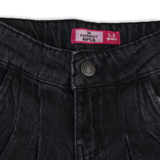 Eminent Girls Wider Denim Pant - Black