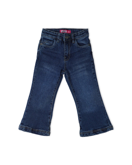 Eminent Girls Flared Denim Pant - Dark Blue, Girls Pants & Capri, Eminent, Chase Value
