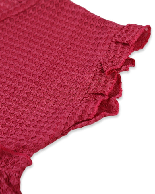 Eminent Girls Half Sleeves T-Shirt - Maroon, Girls T-Shirts, Eminent, Chase Value