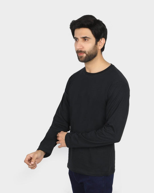 Eminent Men's Full Sleeves Round Neck T-Shirt - Black, Men's T-Shirts & Polos, Eminent, Chase Value
