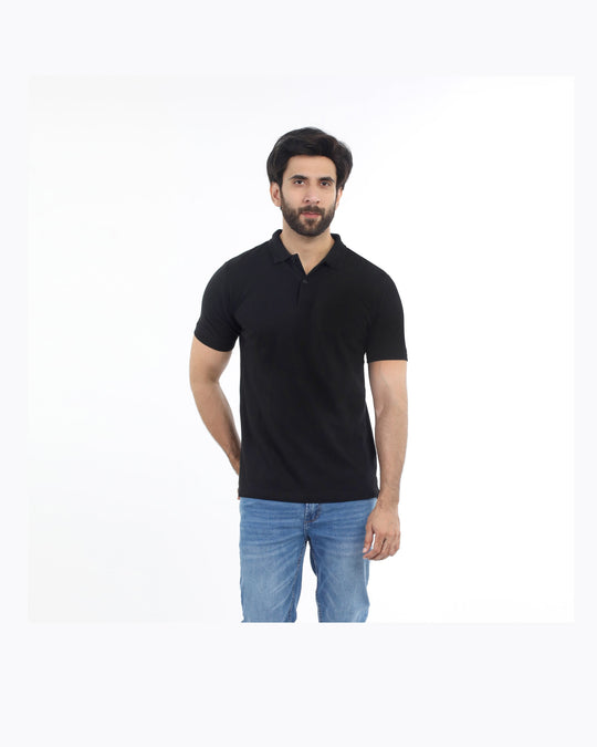Eminent Men's Half Sleeves Polo T-Shirt - Black, Men's T-Shirts & Polos, Eminent, Chase Value