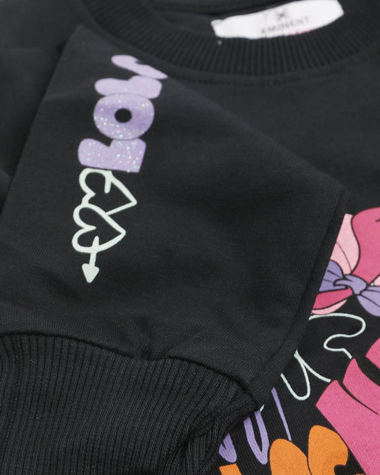 Eminent Girls Full Sleeves Sweatshirt - Black, Girls Sweaters, Eminent, Chase Value