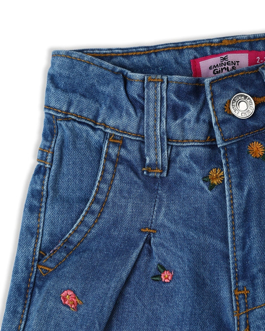 Eminent Girls Wider Leg Denim Pant - Mid Blue, Girls Pants & Capri, Eminent, Chase Value