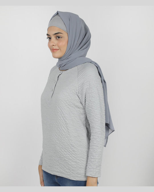 Eminent Women's Full Sleeves T-Shirt - Grey, Women T-Shirts & Tops, Eminent, Chase Value