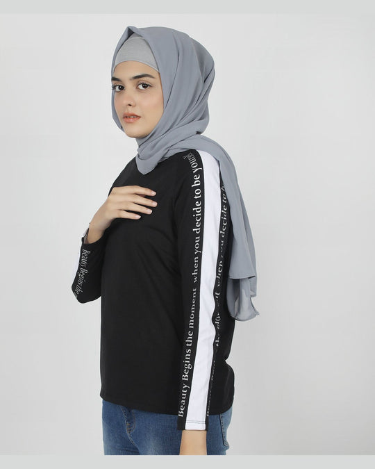 Eminent Women's Full Sleeves T-Shirt - Black, Women T-Shirts & Tops, Eminent, Chase Value