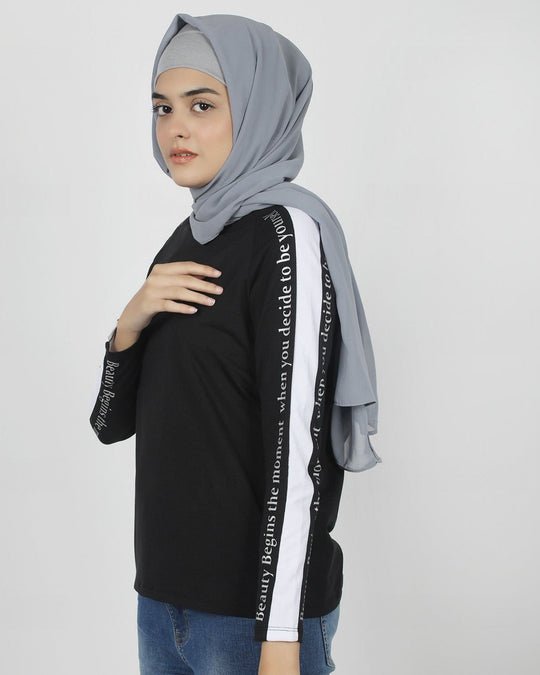 Eminent Women's Full Sleeves T-Shirt - Black, Women T-Shirts & Tops, Eminent, Chase Value