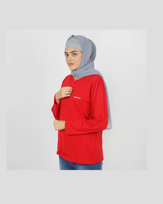 Eminent Women's Full Sleeves T-Shirt - Red, Women T-Shirts & Tops, Eminent, Chase Value