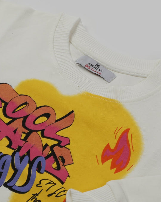 Eminent Girls Sweatshirt - White, Girls Sweaters, Eminent, Chase Value