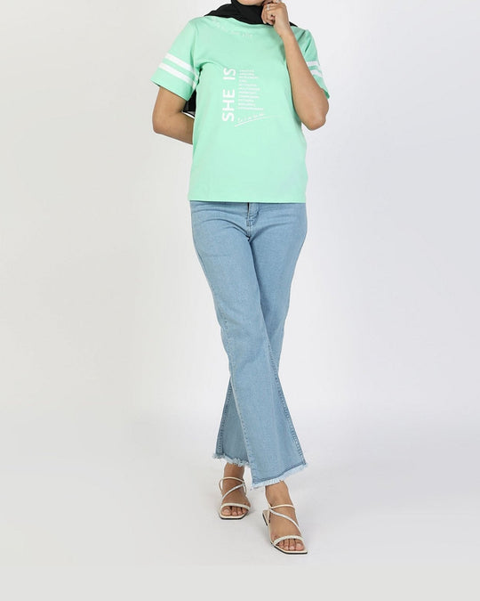 Eminent Women's Half Sleeves Printed T-Shirt - Saturated, Women T-Shirts & Tops, Eminent, Chase Value