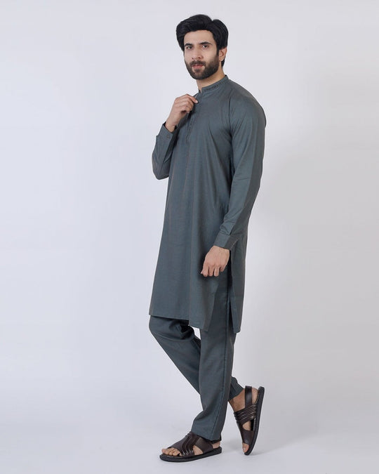 Eminent Men's Embroidered Kurta Pajama Suit - Green, Men's Shalwar Kameez, Eminent, Chase Value