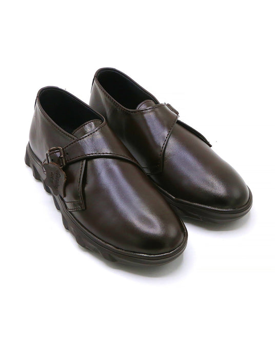 Eminent Casual Leather Shoes With Buckle - Coffee, Men's Casual Shoes, Eminent, Chase Value